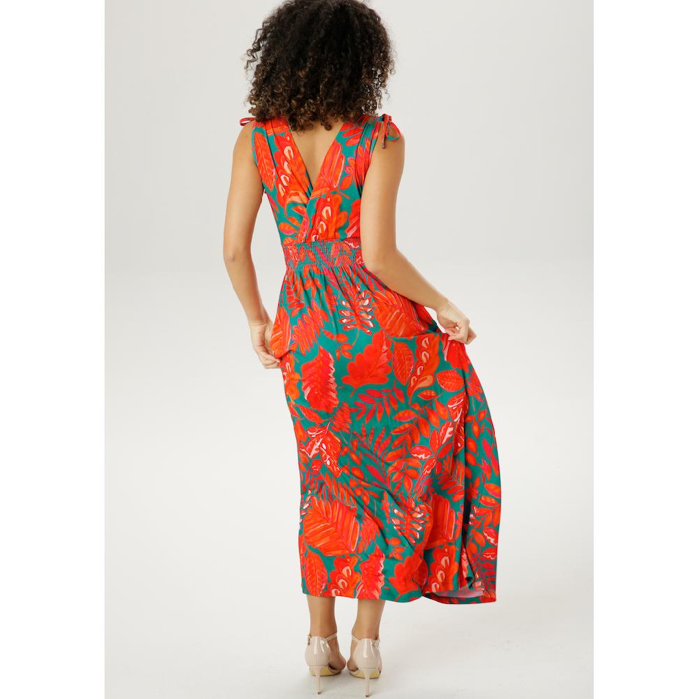 Aniston SELECTED Sommerkleid mit breiten Trägern zum Raffen Fabrik Onlineshop