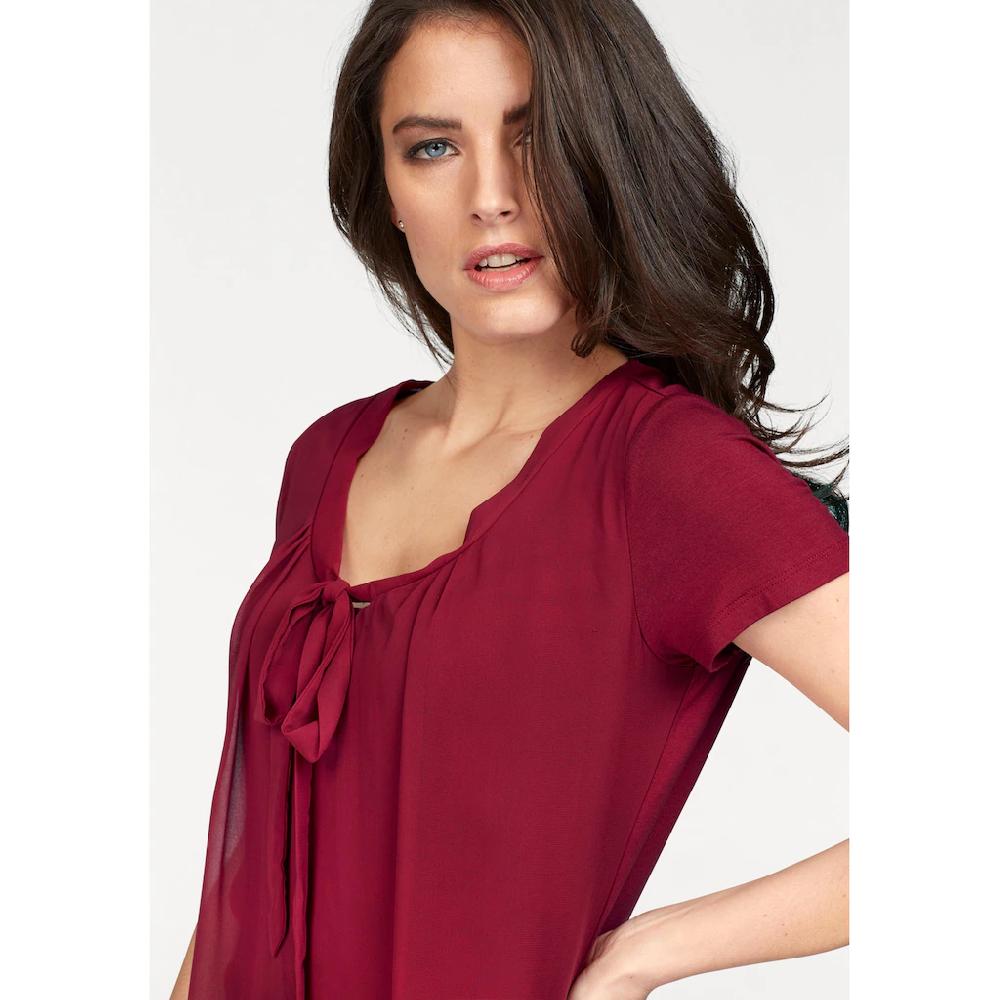 Aniston SELECTED Shirtbluse mit gedoppeltem Vorderteil Großer Ausverkauf