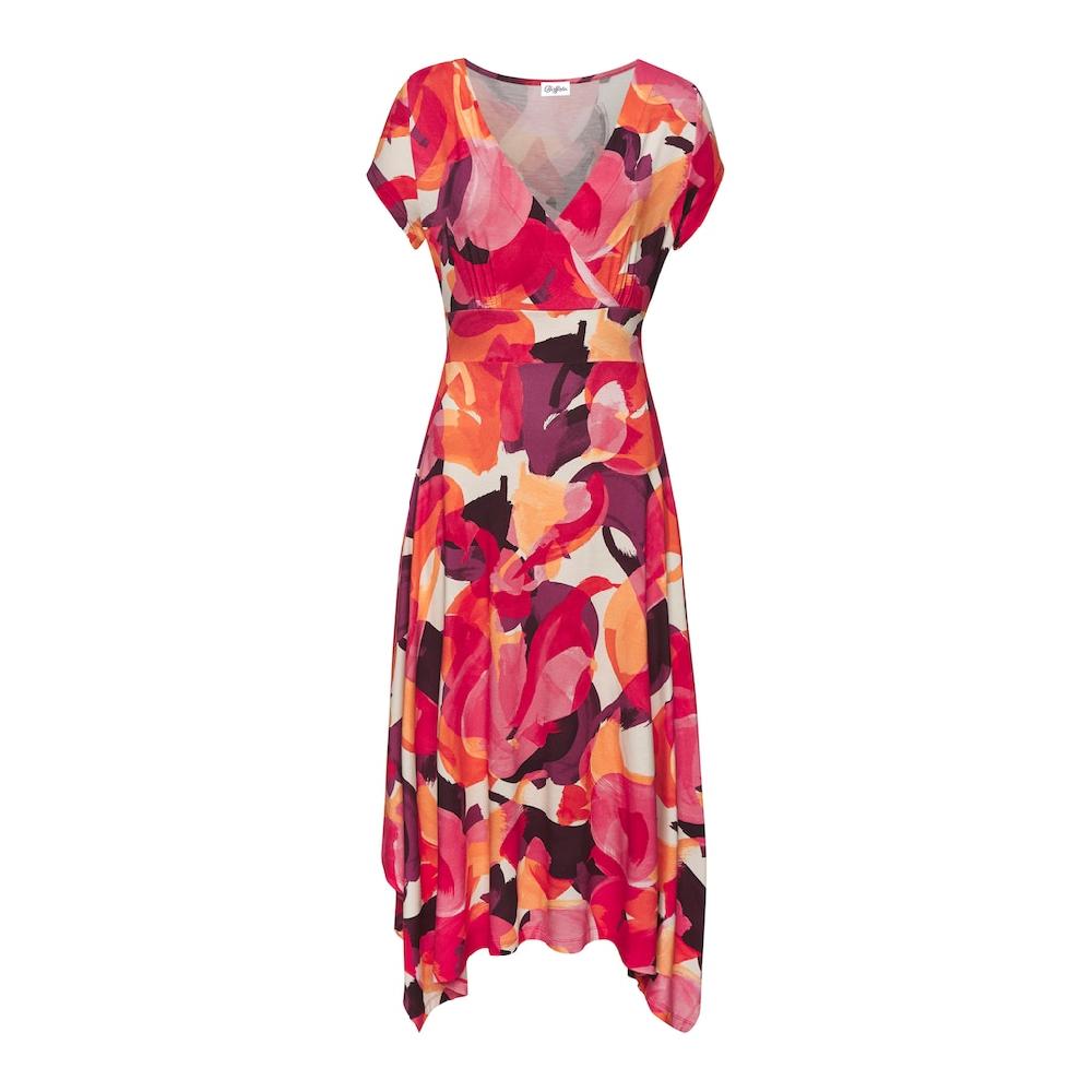 Vivance Midikleid mit Alloverdruck luftiges Sommerkleid in Wickeloptik Strandkleid Flash Sale