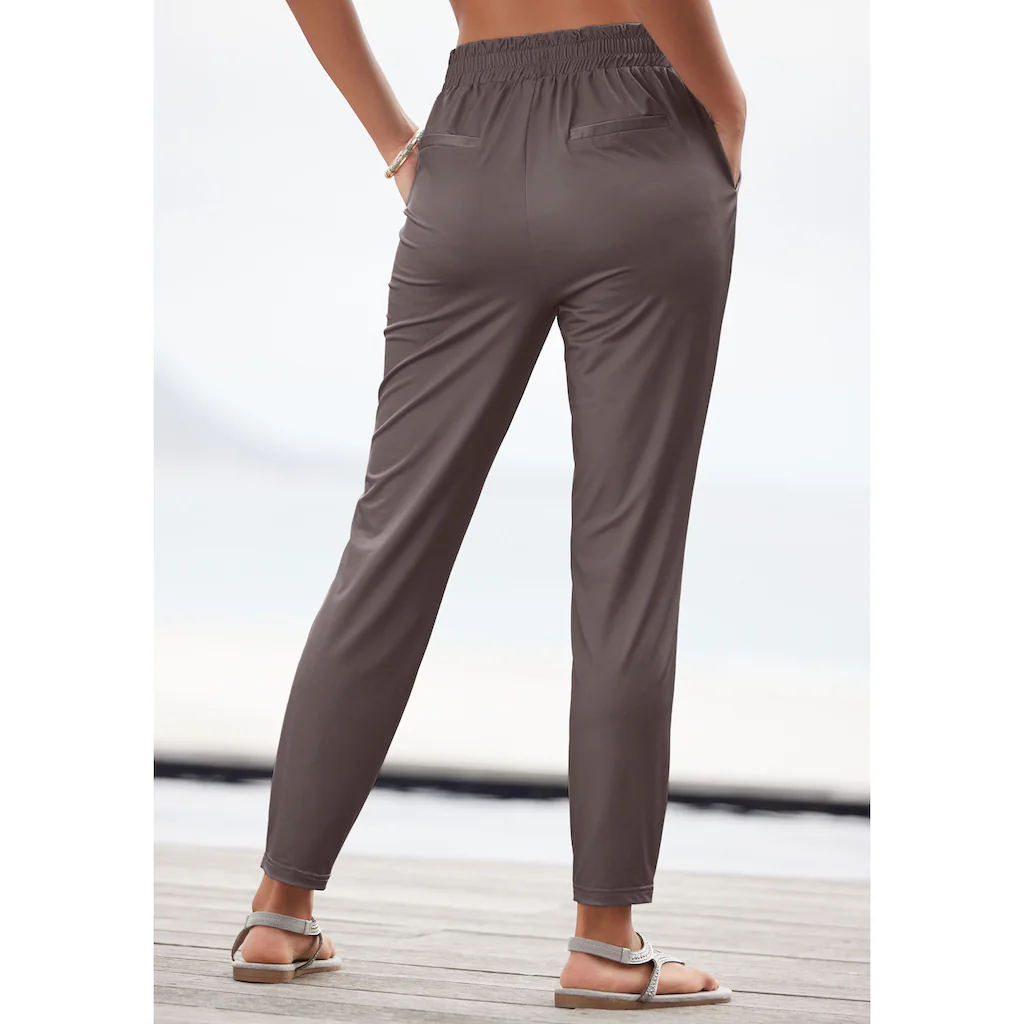LASCANA Schlupfhose aus glatter Jerseyqualität leichte Sommerhose mit Taschen bügelfrei Blitzangebot