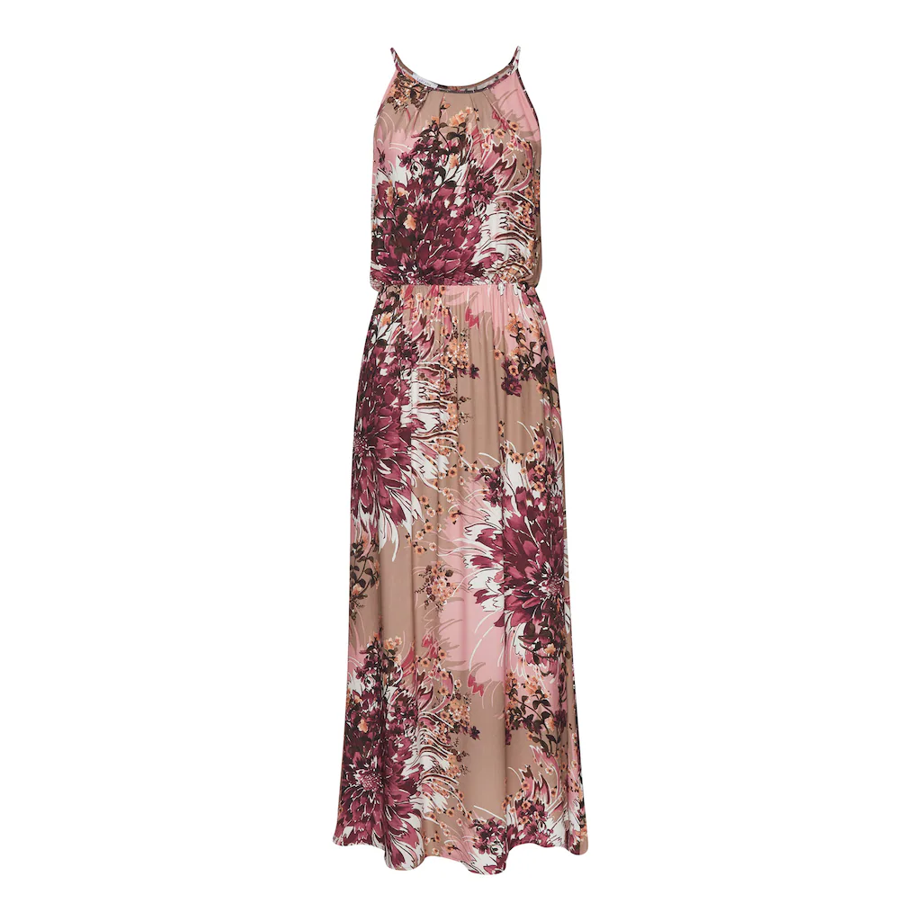 LASCANA Maxikleid mit Alloverdruck luftiges Sommerkleid Strandkleid Räumungsverkauf