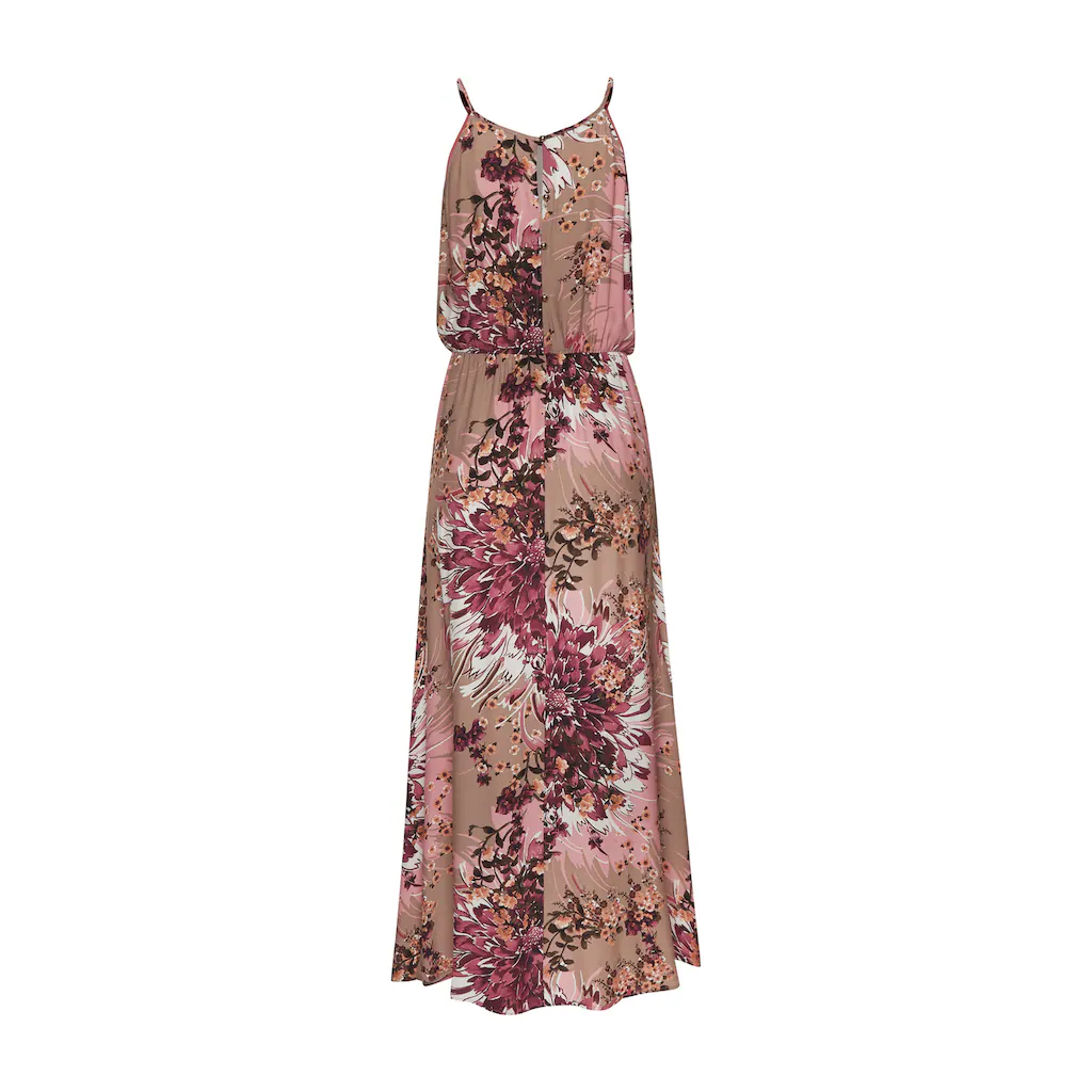 LASCANA Maxikleid mit Alloverdruck luftiges Sommerkleid Strandkleid Räumungsverkauf
