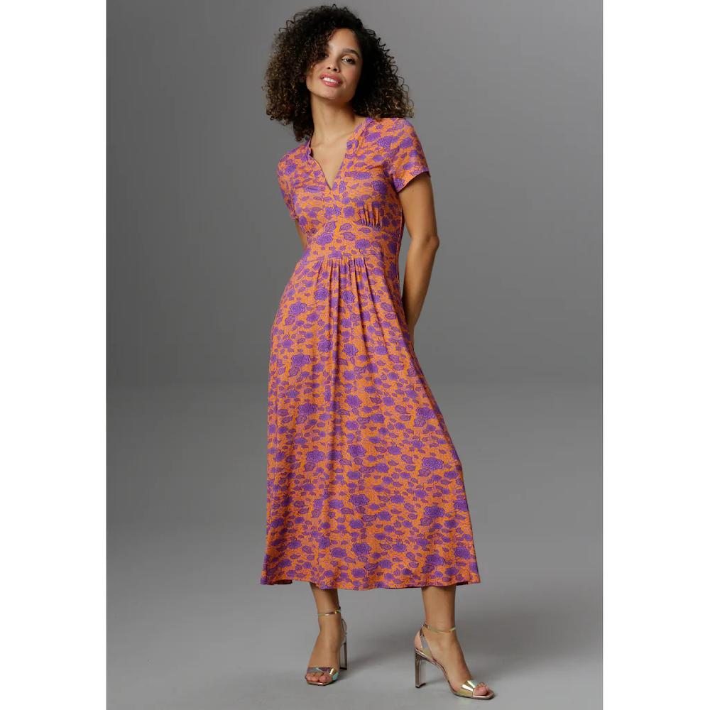 Aniston CASUAL Sommerkleid mit topmodischem Blumendruck VIP-Rabatte