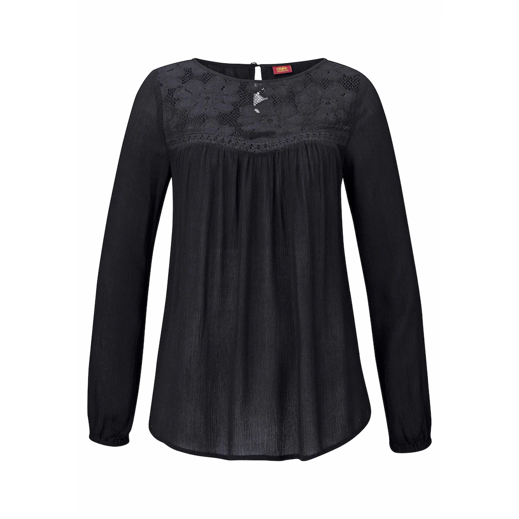 Buffalo Spitzenbluse aus gewebter Viskose sommerlich Boho-Style Tiefpreis