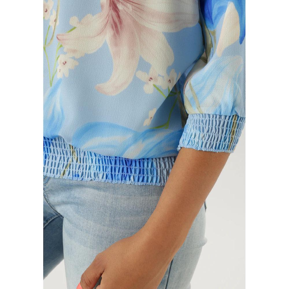 Aniston SELECTED Schlupfbluse mit Smokbündchen und allover Blumenmuster - NEUE KOLLEKTION Kostenlose Rückgabe