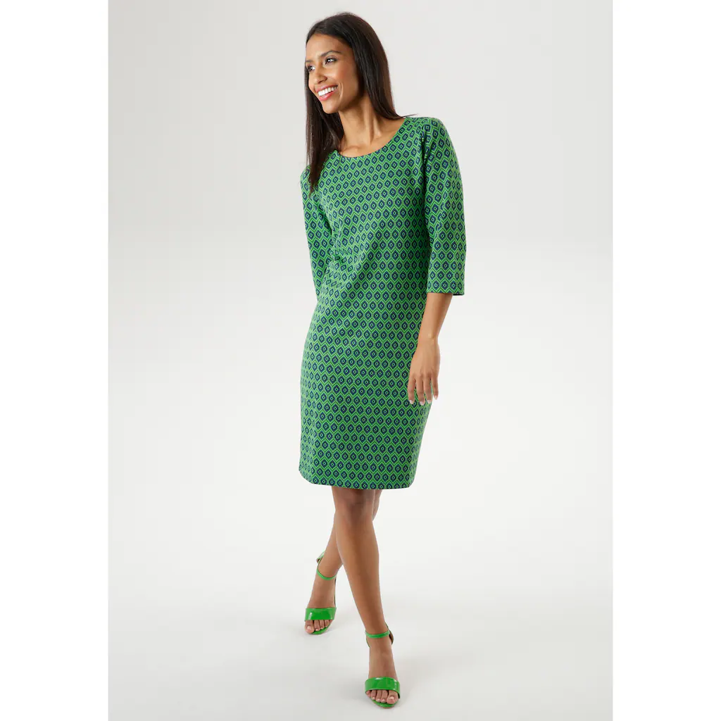 Aniston SELECTED Jerseykleid mit trendy Retromuster