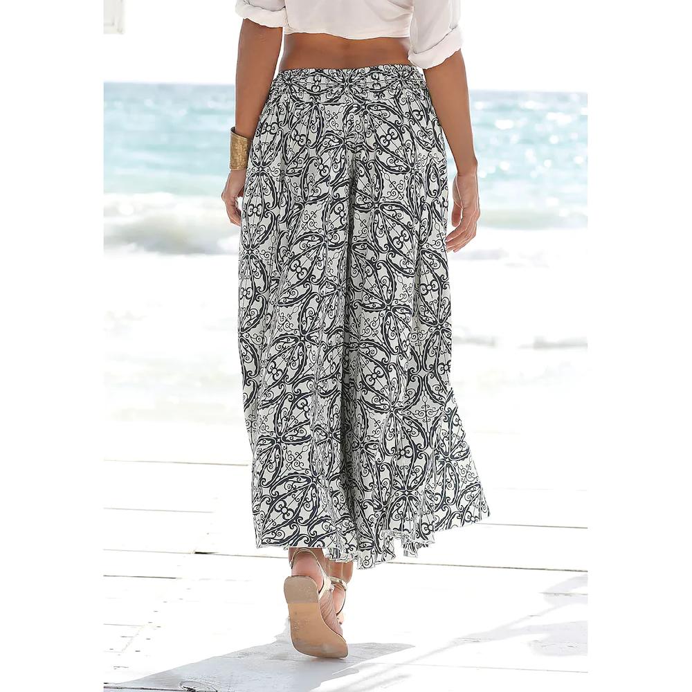 LASCANA Hosenrock mit Alloverdruck Culotte extraweites Bein Discount Store für neue Produkte