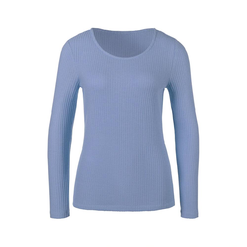LASCANA Langarmshirt »in modischer Piqué-Optik« aus pflegeleichter Qualität mit Viskose Super Rabatt
