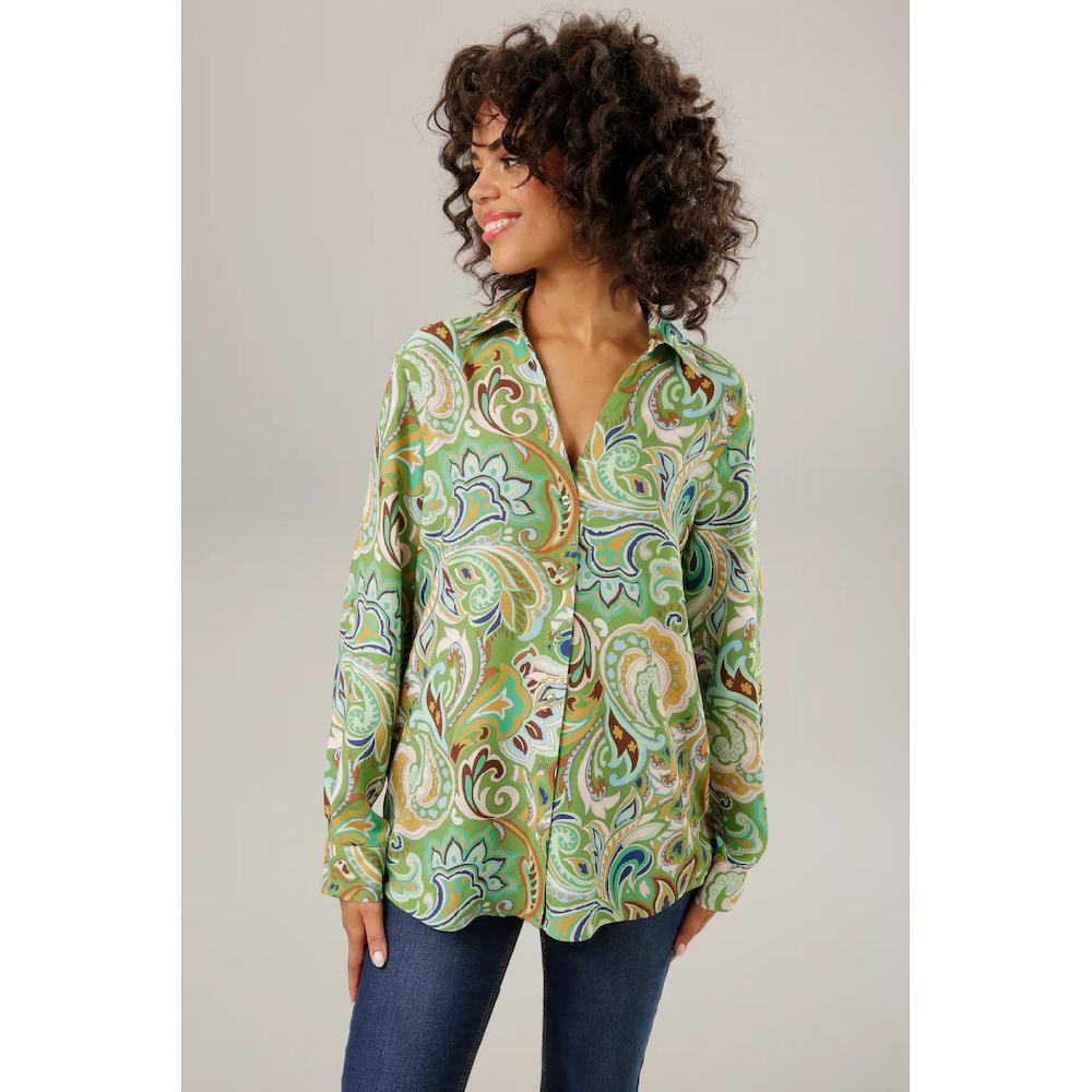 Aniston CASUAL Hemdbluse graphische Paisley-Muster - jedes Teil ein Unikat