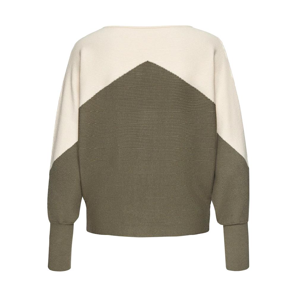 LASCANA Strickpullover mit Colorblock-Optik und leichten Fledermausärmeln Fabrikladen