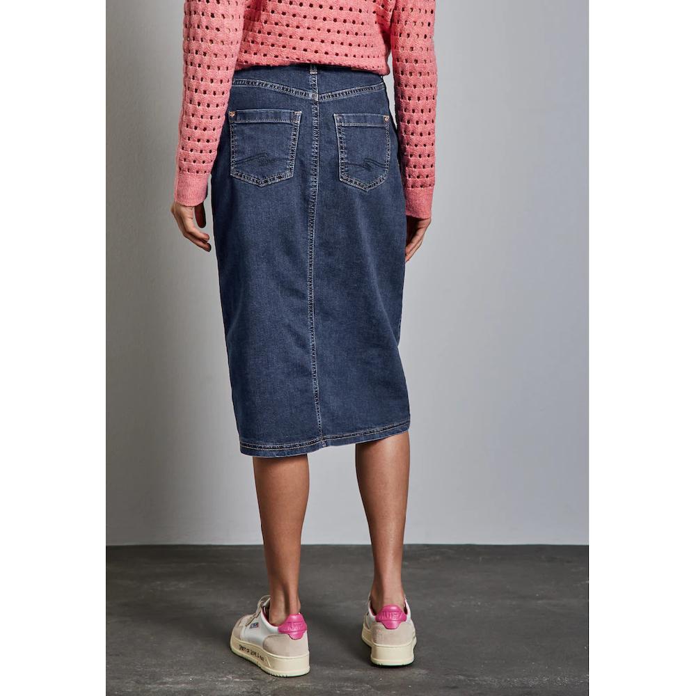 STREET ONE Jeansrock aus Baumwolle mit Stretchanteil Im Verkauf