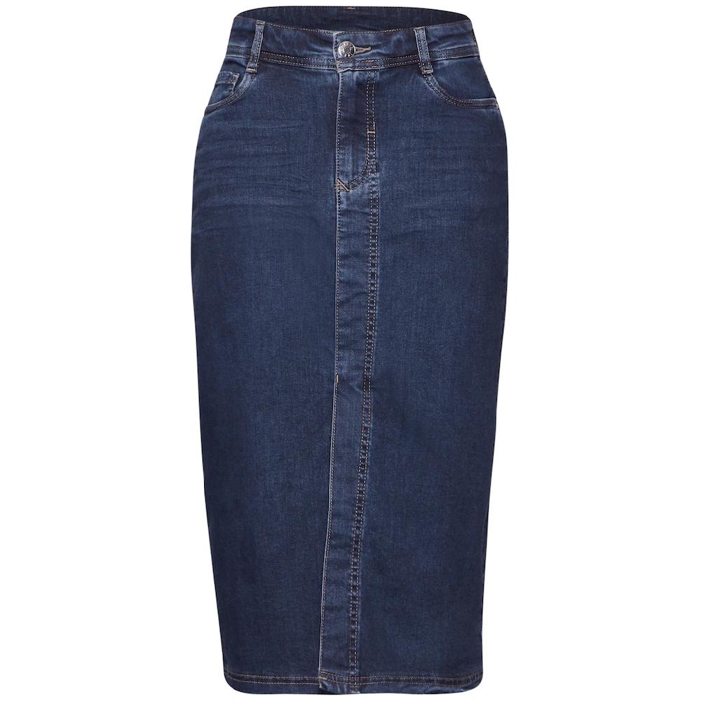 STREET ONE Jeansrock aus Baumwolle mit Stretchanteil Im Verkauf