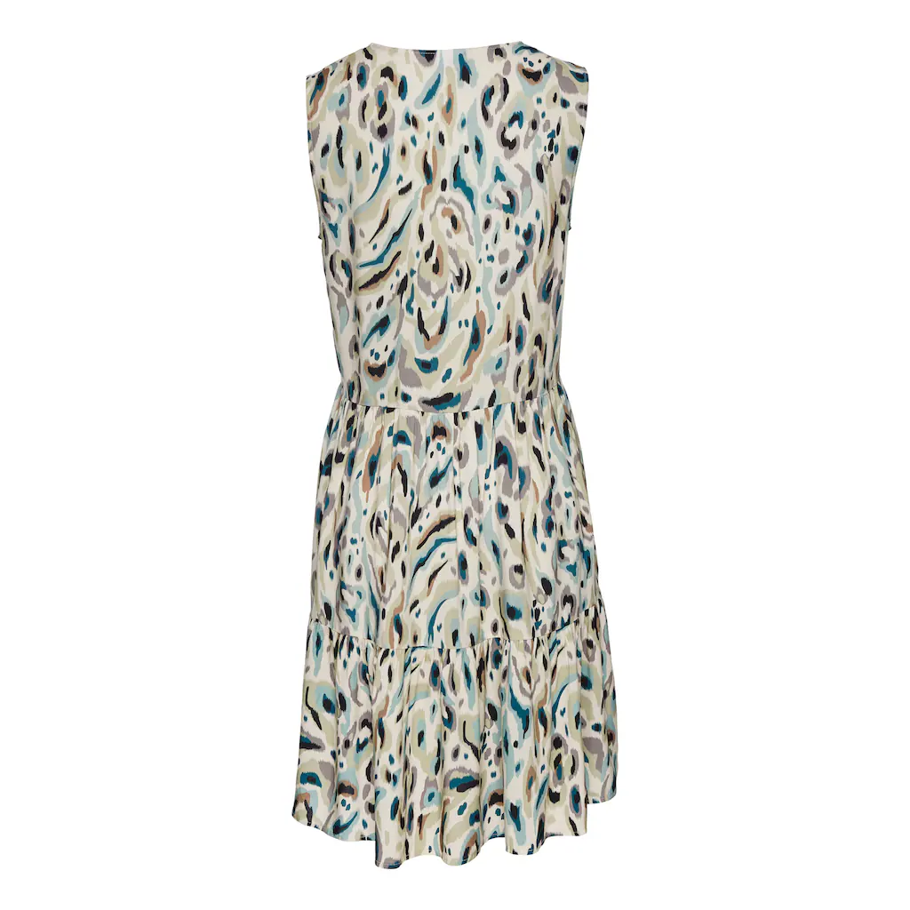 LASCANA Druckkleid mit Raffungen im Rockteil Sommerkleid mit Knopfleiste Strandkleid zollfrei