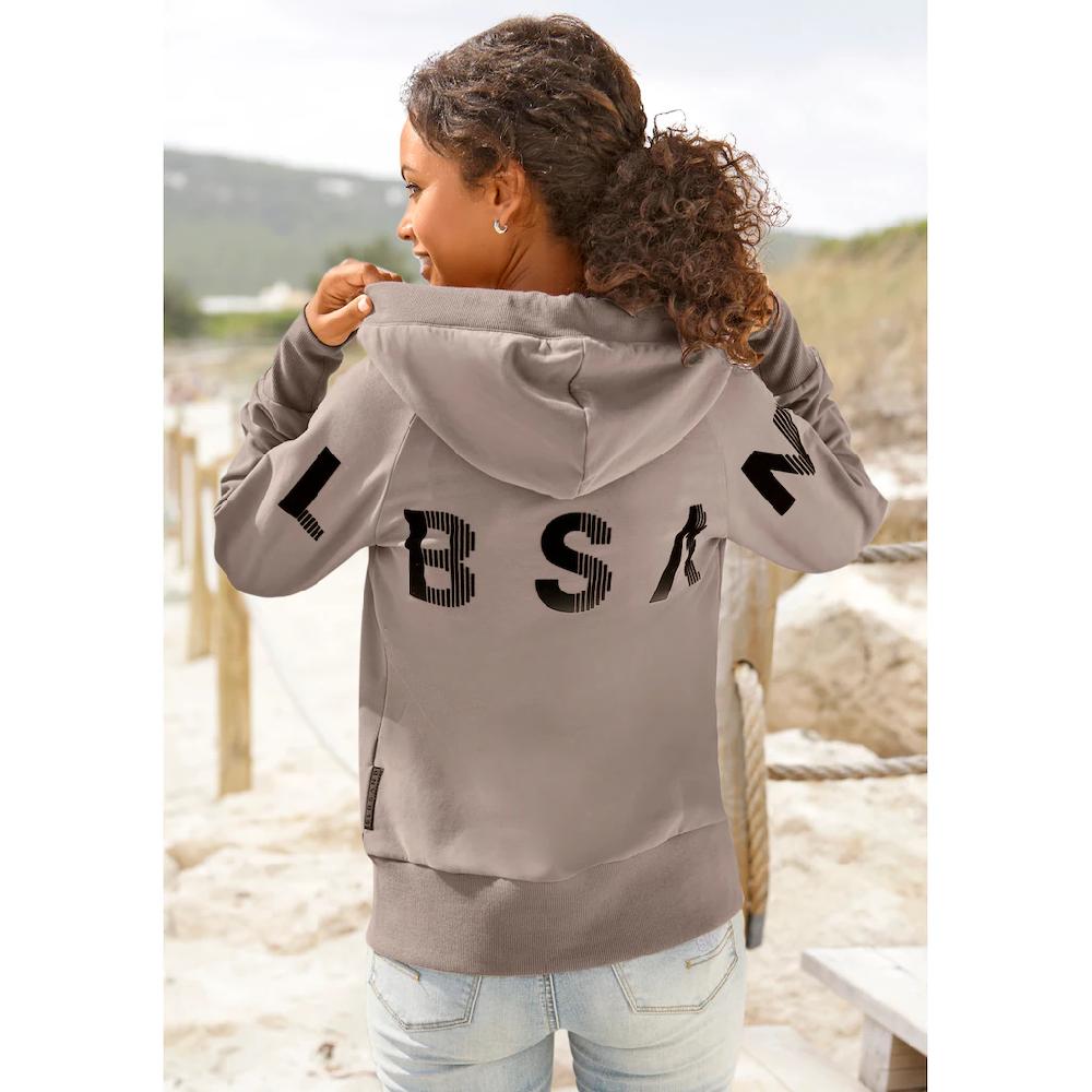 Elbsand Sweatjacke »Kekoa« mit großem Logodruck hinten bequeme Freizeitjacke mit Taschen Rabatte dieses Monats