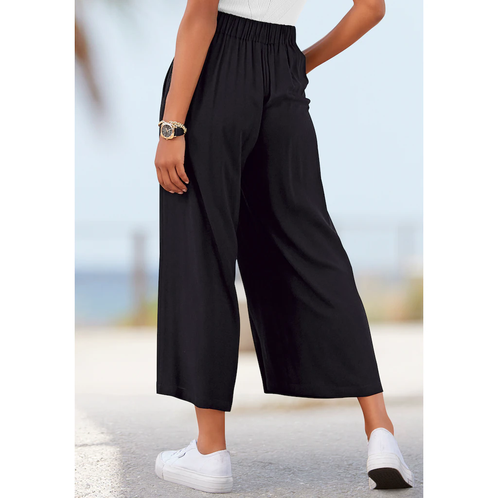 LASCANA Culotte mit Taschen weites Bein luftige Viskose sommerlich modisch Hotsell