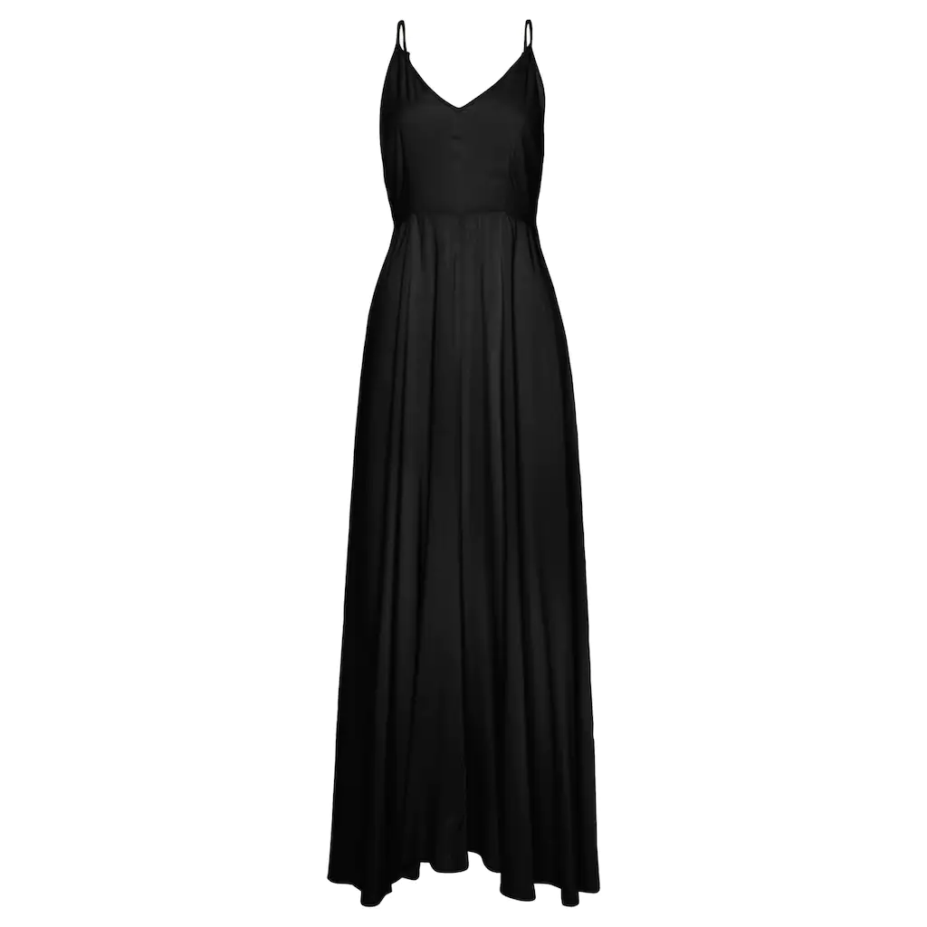 LASCANA Maxikleid aus gewebter Viskose Cut-Out am Rücken Sommerkleid im Angebot