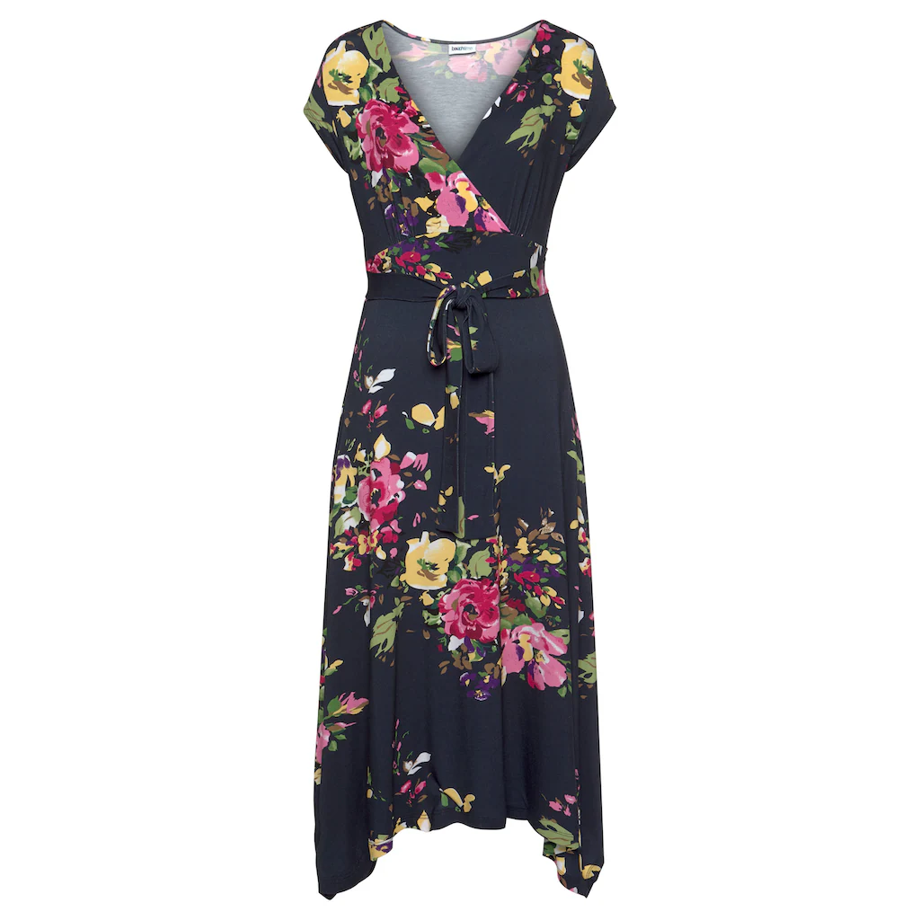 Beachtime Sommerkleid mit Zipfelsaum und Schleife in der Taille Jerseykleid Strandkleid Schlussverkauf