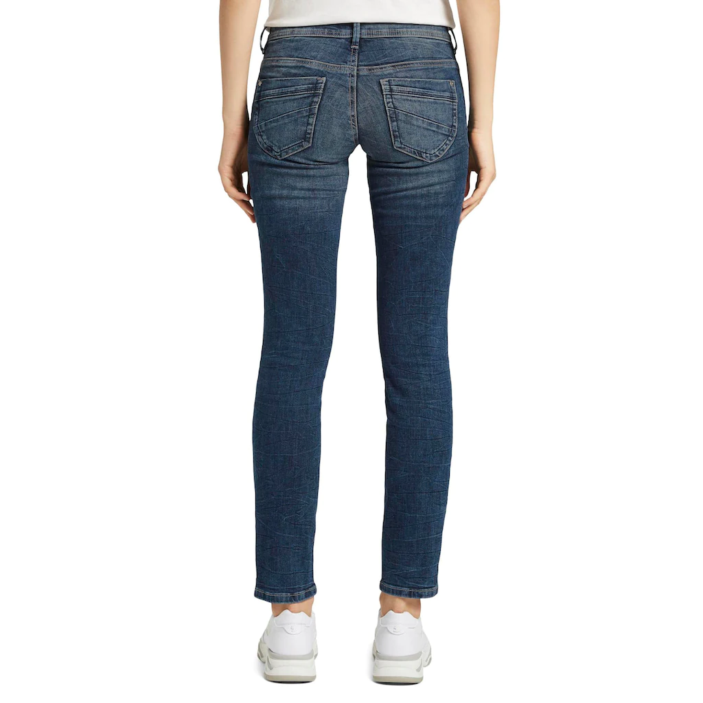 TOM TAILOR Slim-fit-Jeans »Alexa Slim« mit Knopfleiste und dekorativ gesteppter Passe Fabrikpreis