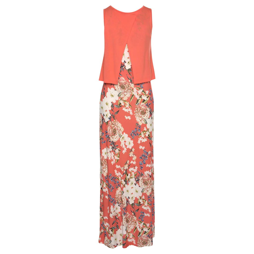 s.Oliver Maxikleid im Lagen-Look mit Blumenprint Sommerkleid Strandkleid Versandkostenfrei