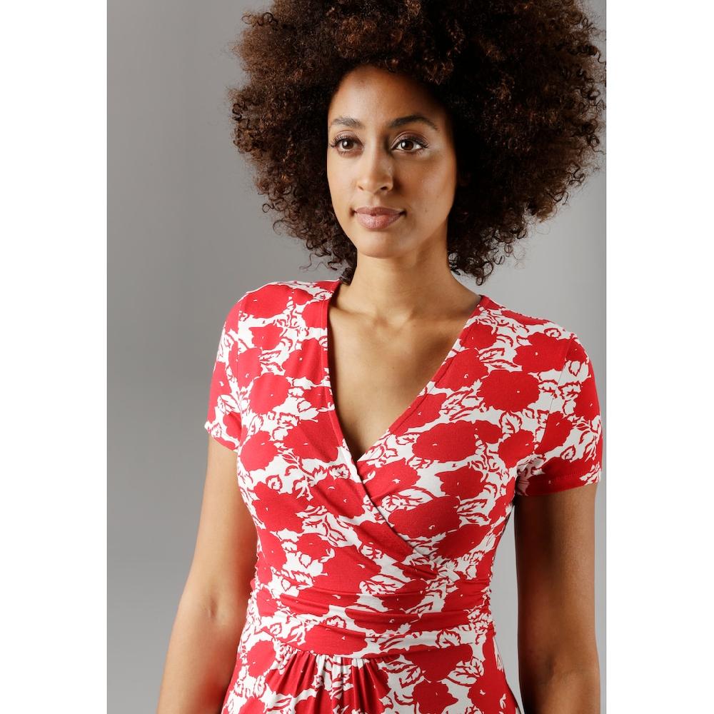 Aniston SELECTED Sommerkleid mit gewickeltem Ausschnitt Valentinstagsangebot
