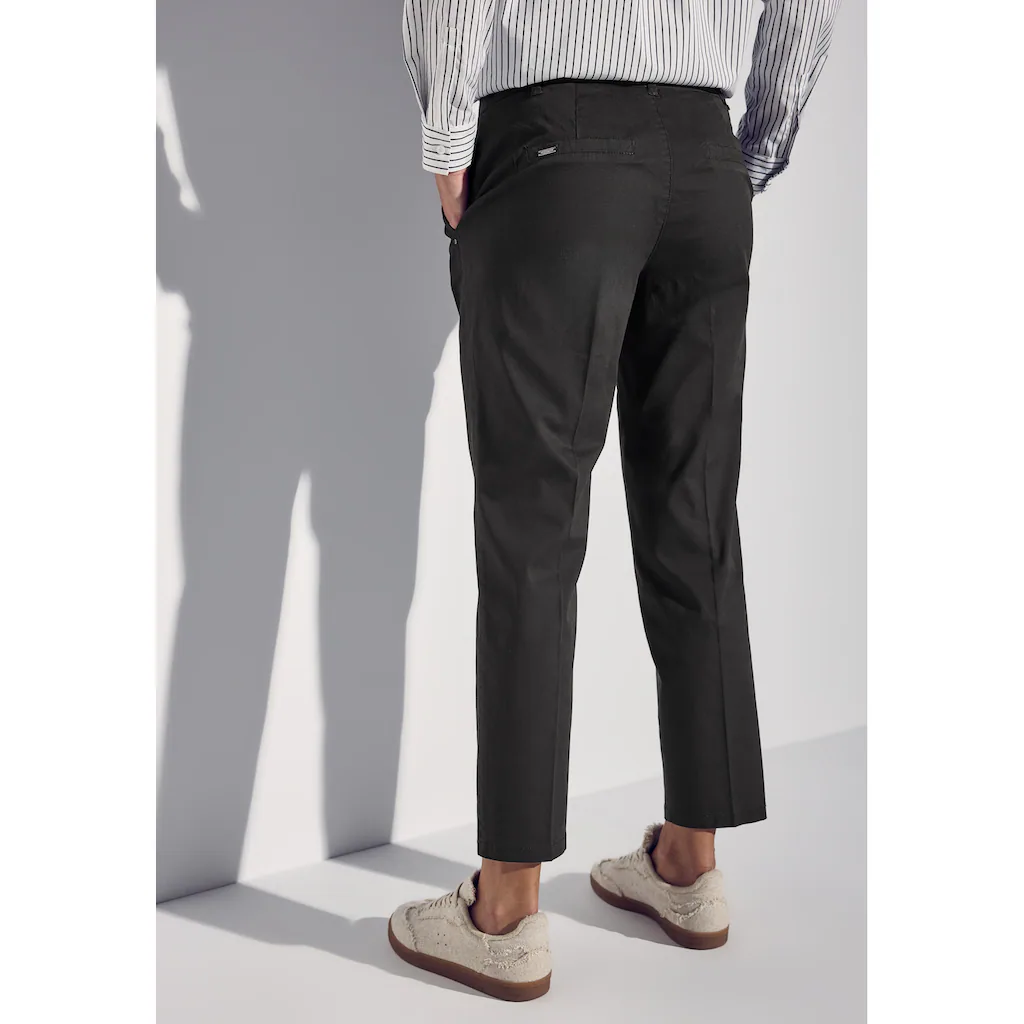 STREET ONE Chinohose mit Elastikbund Online Outlet