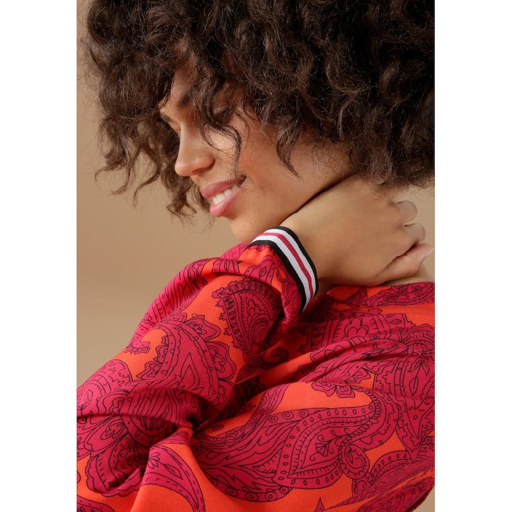 Aniston CASUAL Schlupfbluse mit farbenfrohem großflächigem Ornament-Druck Exklusive Angebote