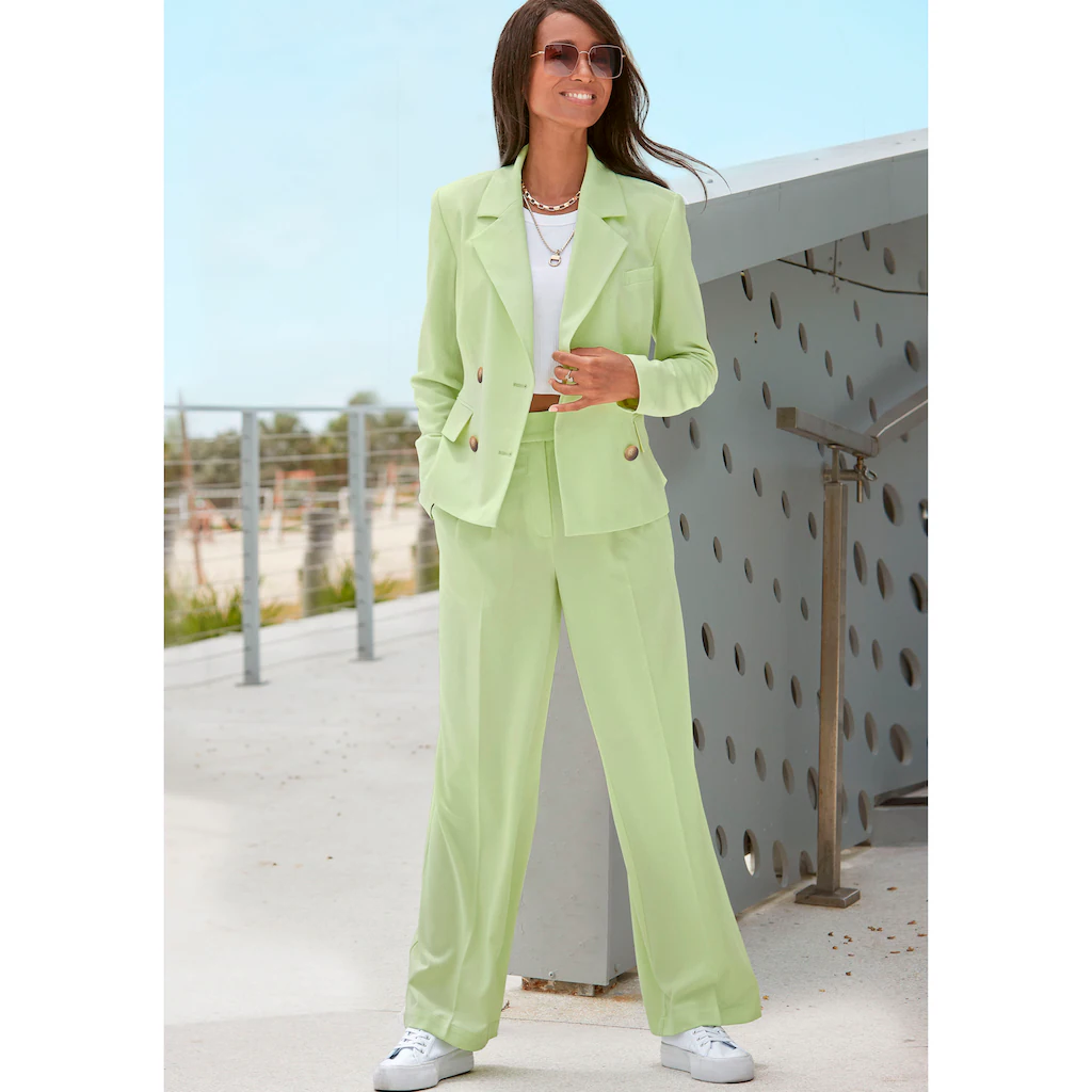 LASCANA Kurzblazer mit doppelreihigem Knopfverschluss Damenblazer sportlich-elegant Tiefpreis