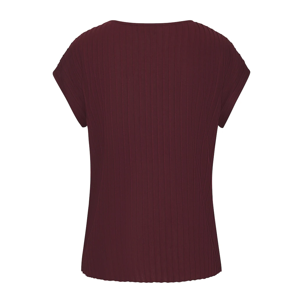 LASCANA Kurzarmshirt mit Biesenstruktur bügelfreies T-Shirt aus moderner Strukturware Letzte 2 Tage