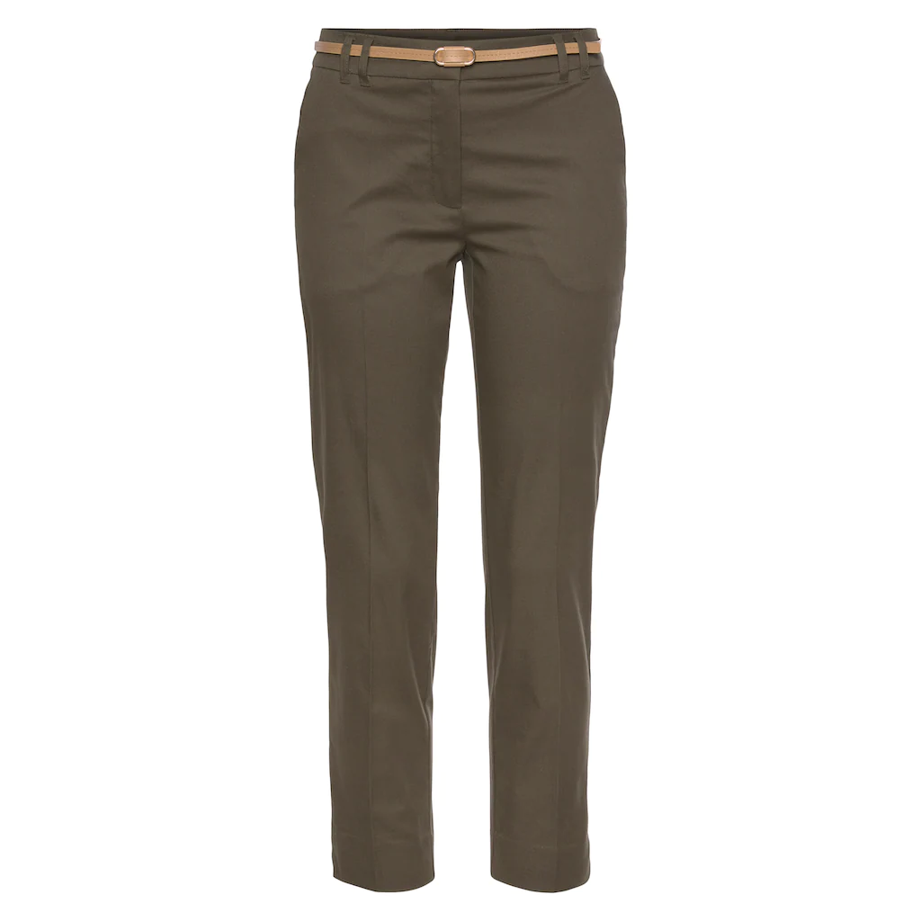 Vivance Chinohose (mit Gürtel in Lederoptik) in klassischer Basic-Form Stoffhose Business-Look Bis zu 50% Rabatt