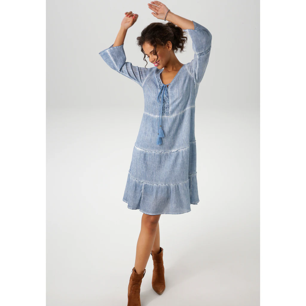 Aniston CASUAL Tunikakleid (mit Jersey-Unterkleid) mit aufwändiger Spitzenverzierung Speichern exportieren