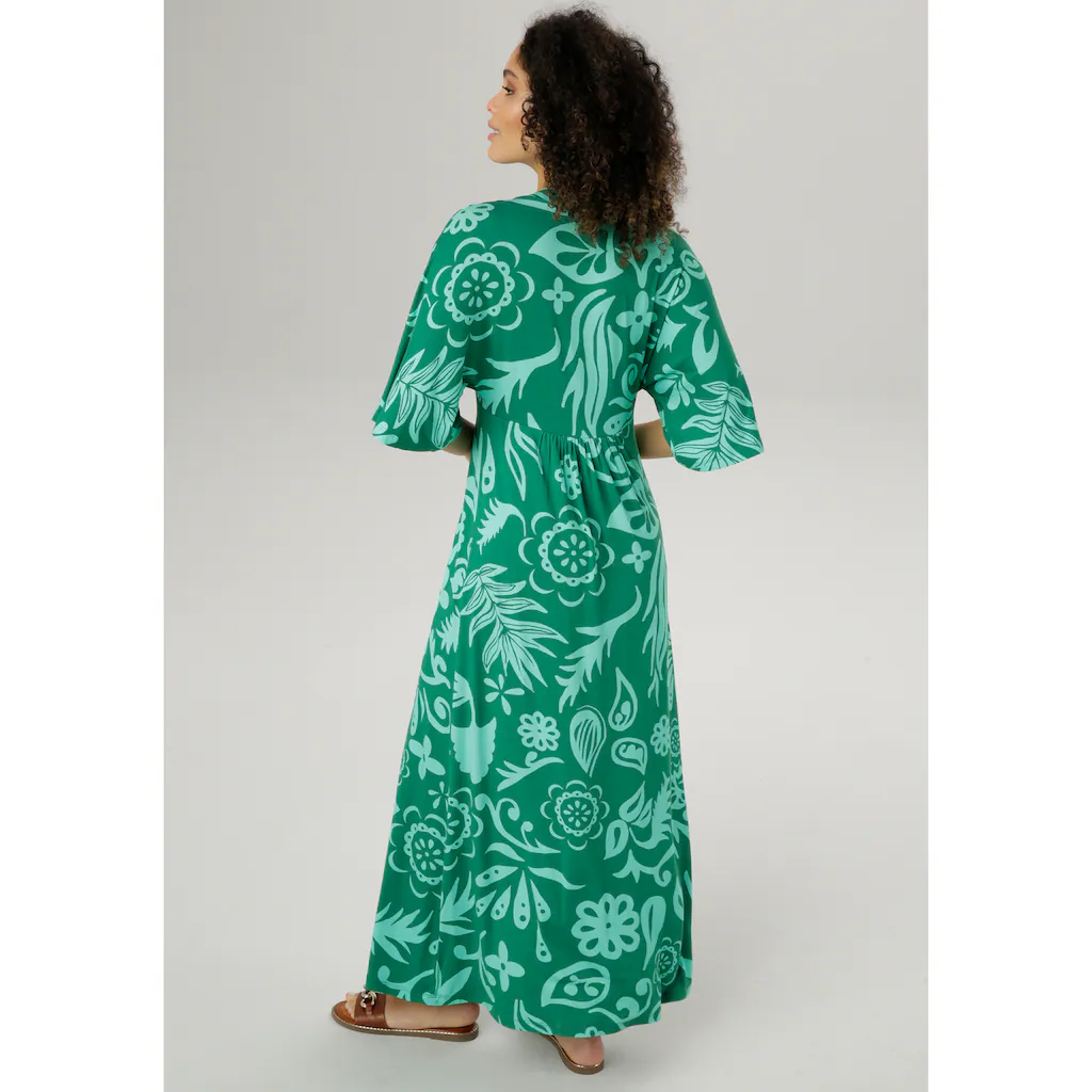 Aniston SELECTED Maxikleid mit weiten 3/4-langen Ärmeln Black Friday Preise