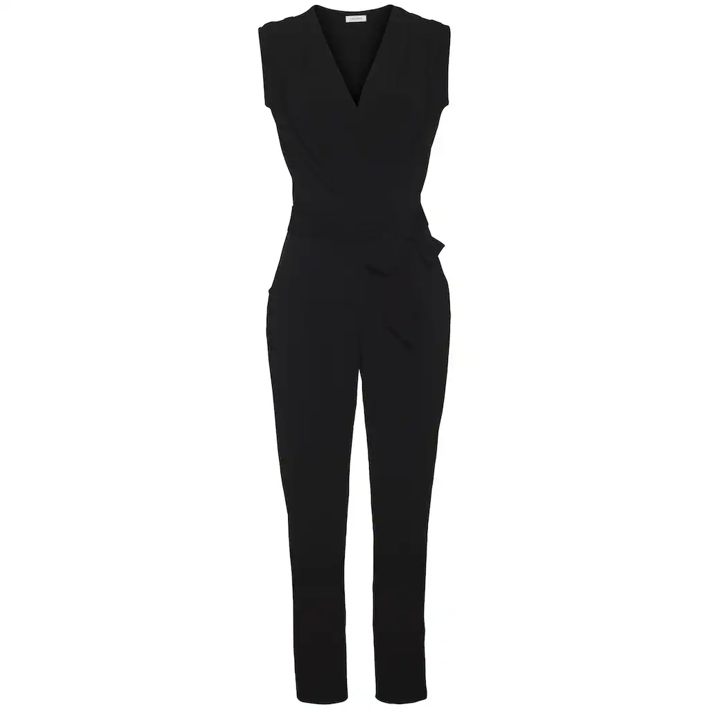 LASCANA Overall (mit Bindegürtel) aus knitterfreier Ware eleganter Jumpsuit in Wickeloptik bügelfrei zollfrei