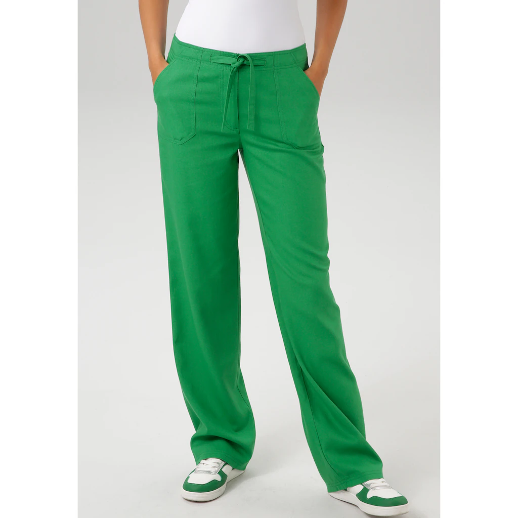 Aniston CASUAL Leinenhose mit Bindeband