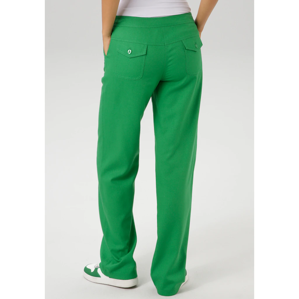 Aniston CASUAL Leinenhose mit Bindeband 2025