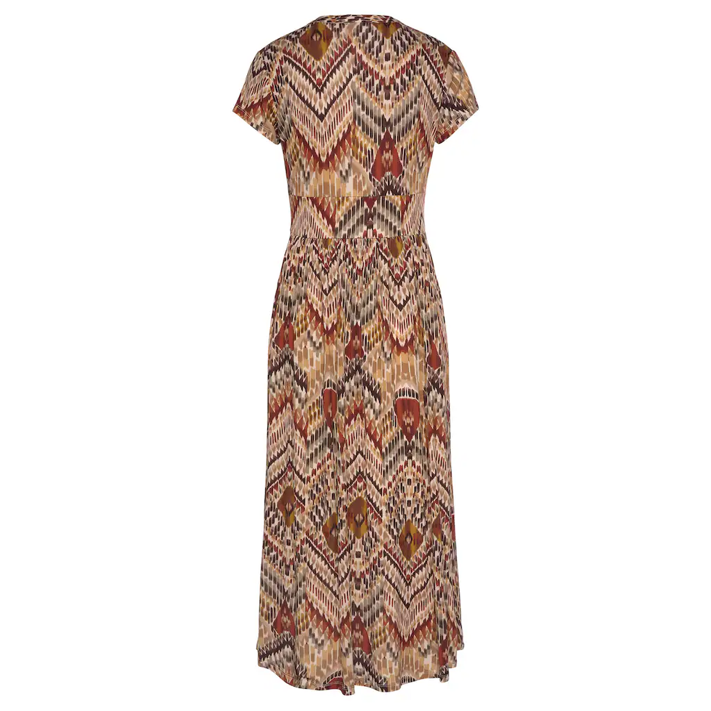 LASCANA Midikleid mit Ethnoprint und Reißverschluss vorne Sommerkleid Strandkleid Blitzverkäufe