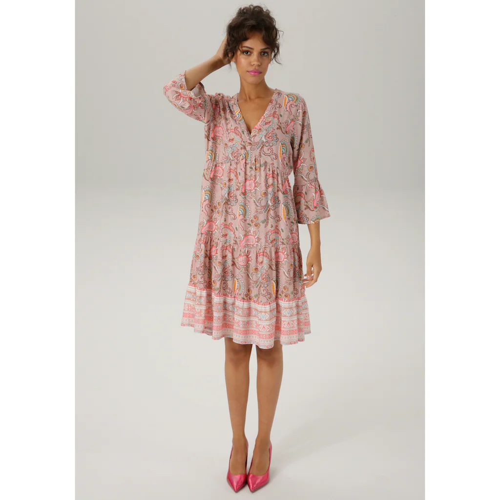 Aniston CASUAL Tunikakleid mit fantasievollem Druck Fabrikpreis