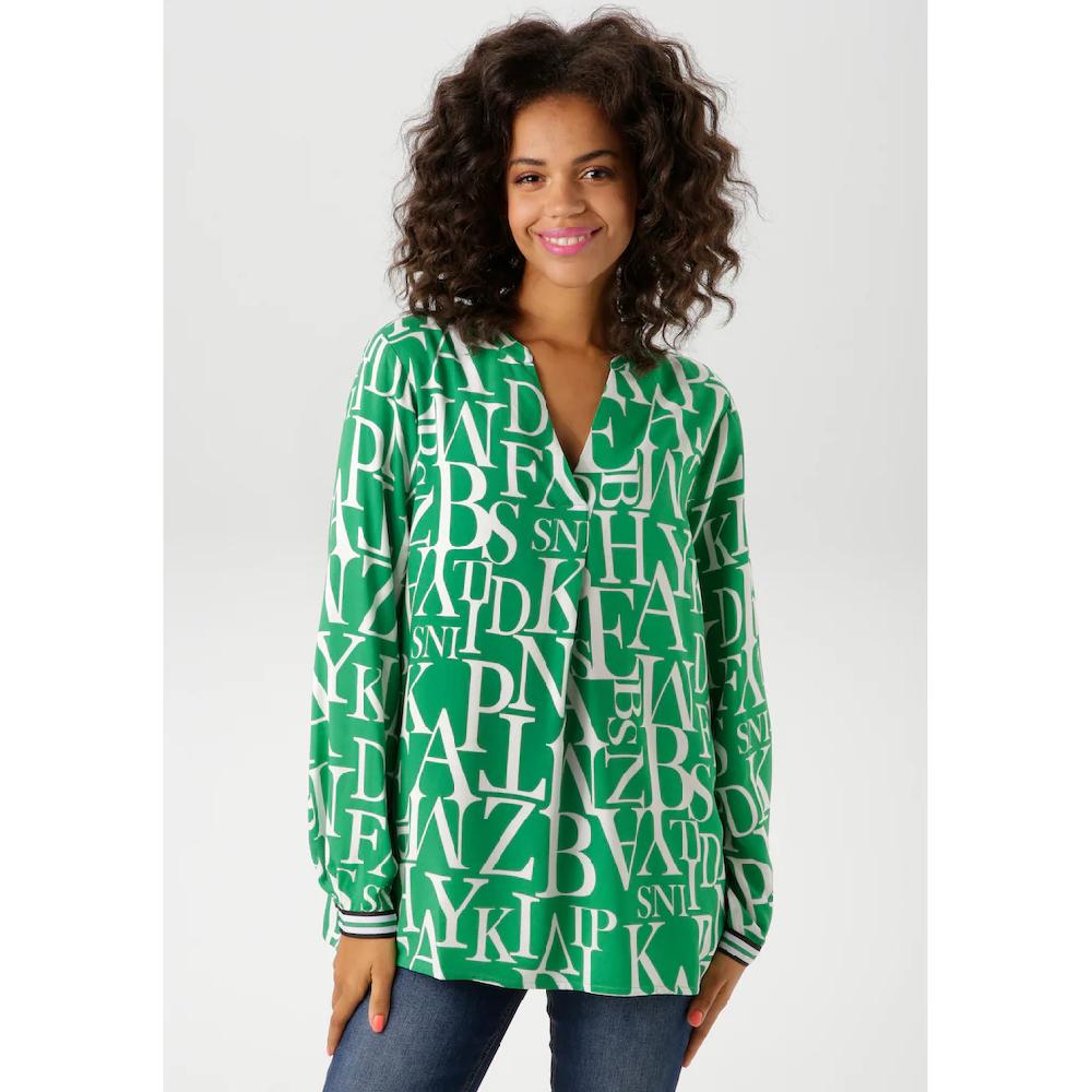 Aniston CASUAL Schlupfbluse mit Buchstaben bedruckt