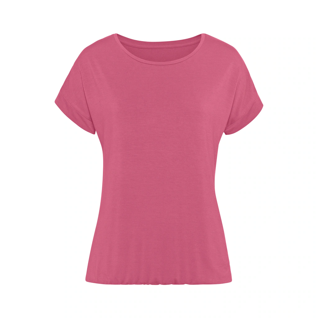 Vivance Kurzarmshirt »mit Gummizug im Bund« (2er-Pack) aus weichem Viskose-Stretch Weihnachtsangebot