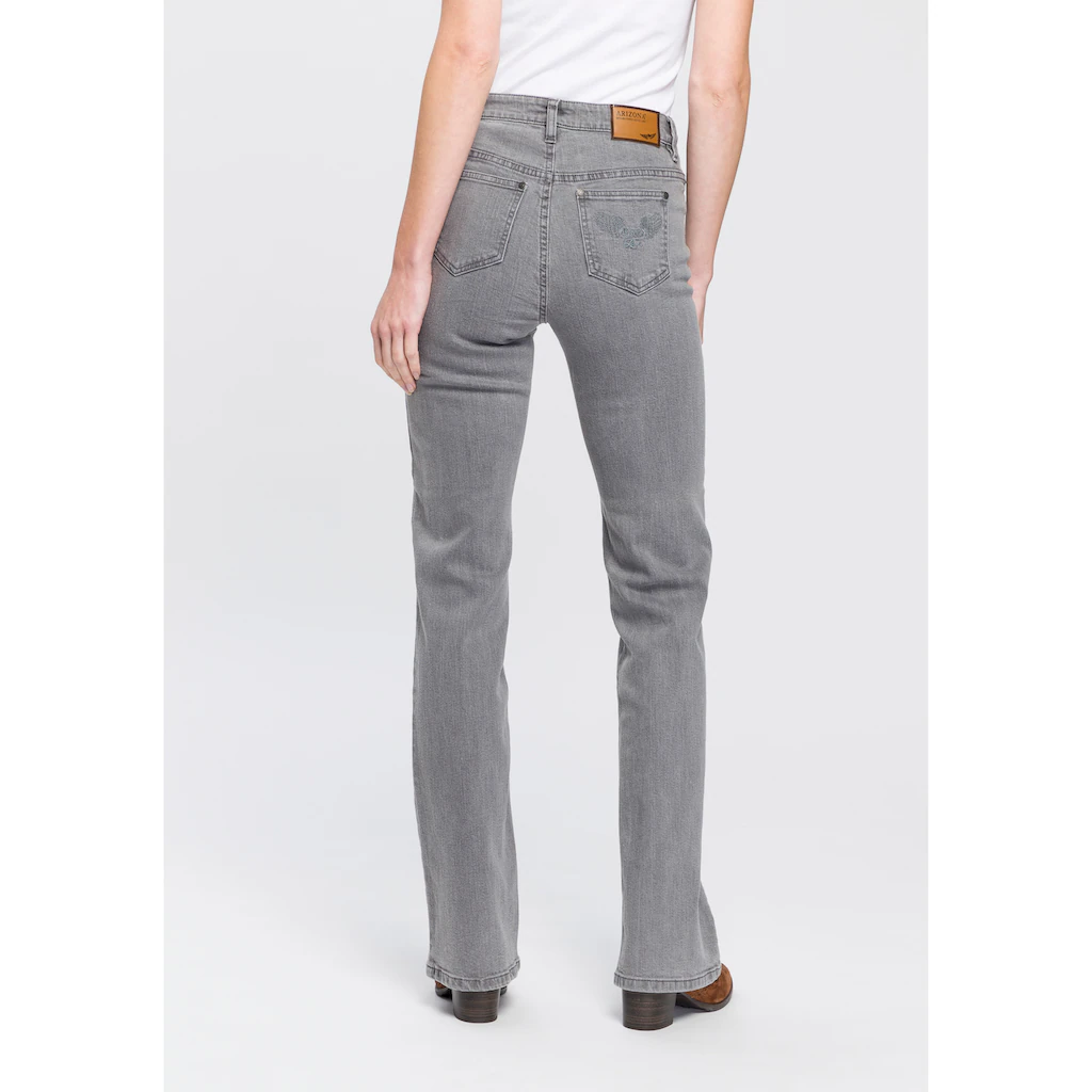 Arizona Bootcut-Jeans »Comfort-Fit« ausgestellte Beinform mit Eingrifftaschen High-Waist
