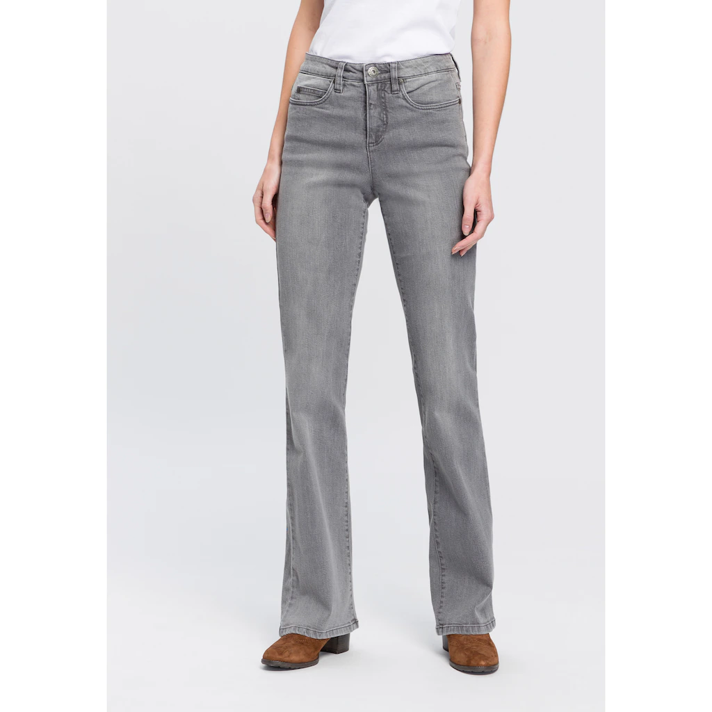 Arizona Bootcut-Jeans »Comfort-Fit« ausgestellte Beinform mit Eingrifftaschen High-Waist Muttertagsangebot