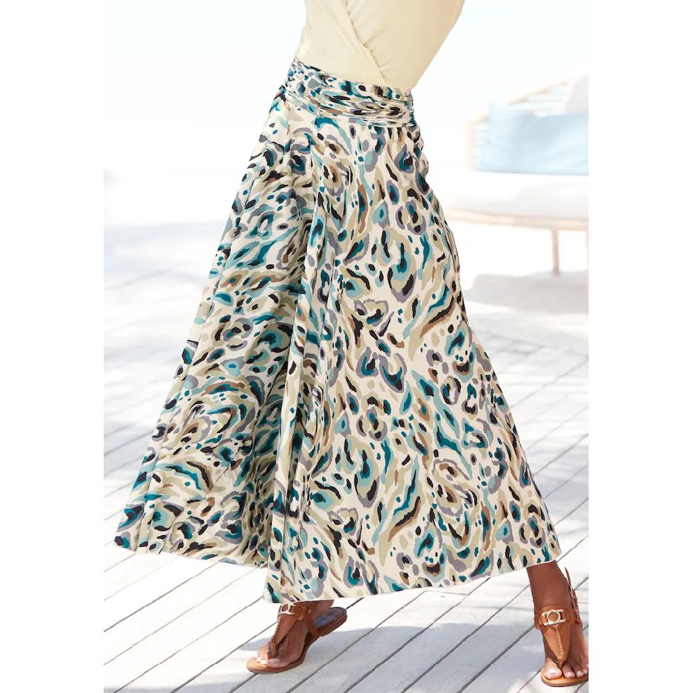 LASCANA Hosenrock mit Alloverdruck Culotte extraweites Bein