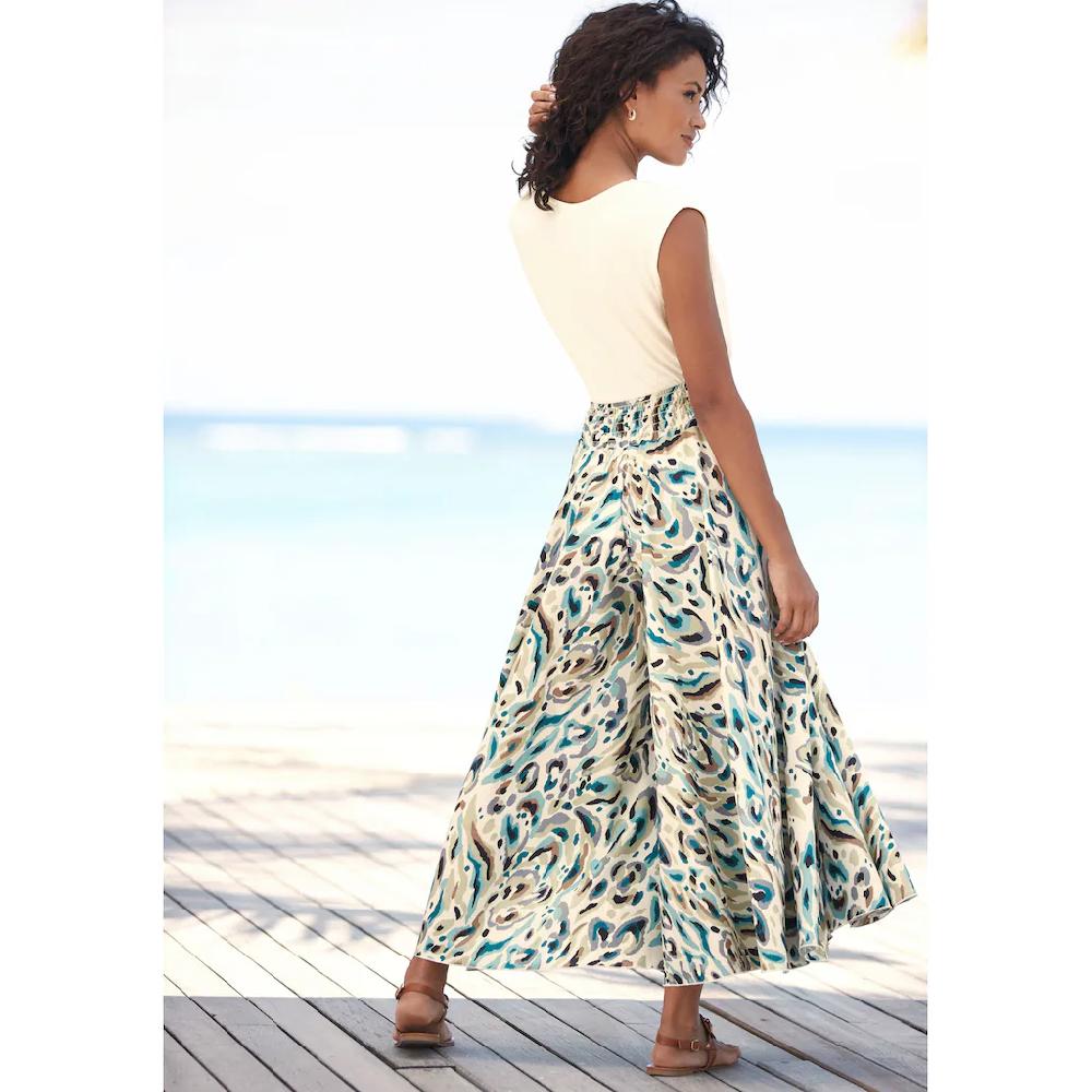 LASCANA Hosenrock mit Alloverdruck Culotte extraweites Bein Vatertagsangebot