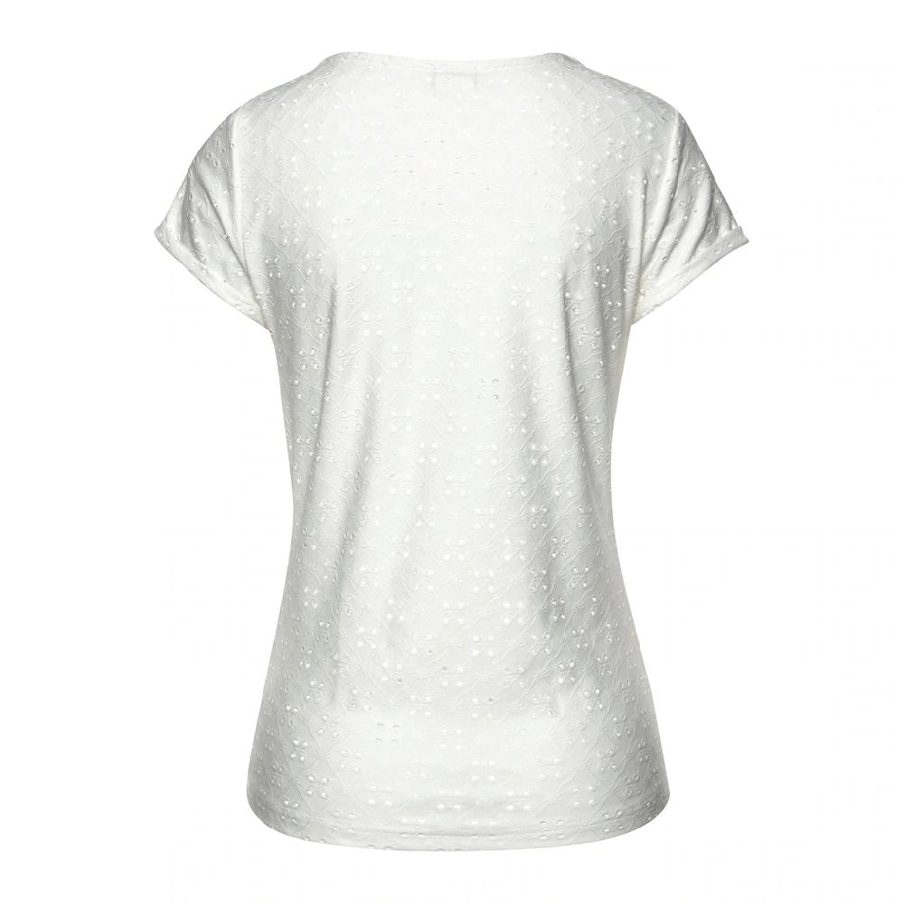 LASCANA Strandshirt mit Lochstickerei T-Shirt Kurzarmshirt Basic Valentinstagsangebot