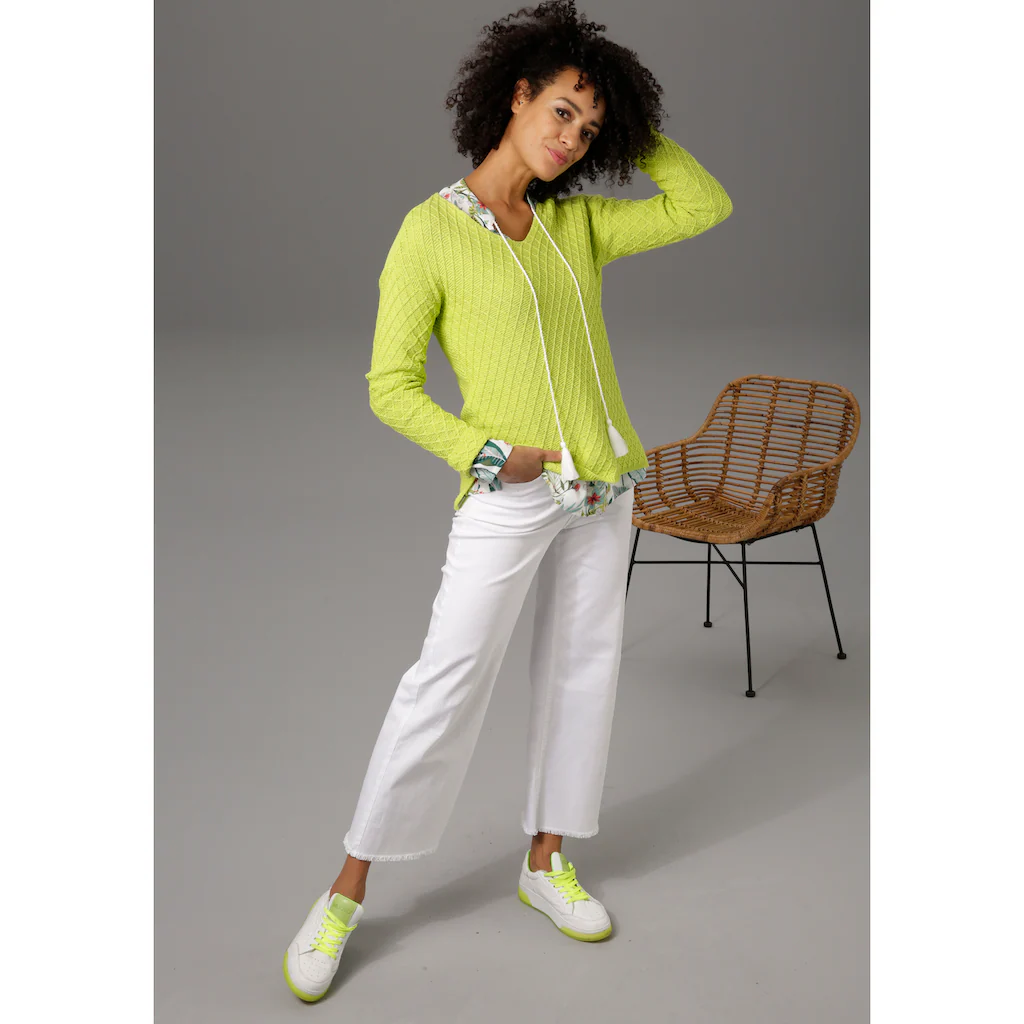 Aniston CASUAL V-Ausschnitt-Pullover im trendigen Mustermix Neueste Mode