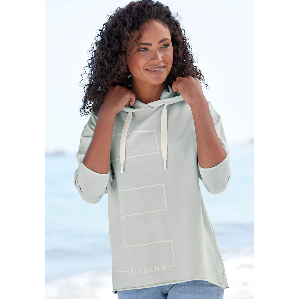 Elbsand Kapuzensweatshirt »Dea« Hoodie mit Logodruck vorne
