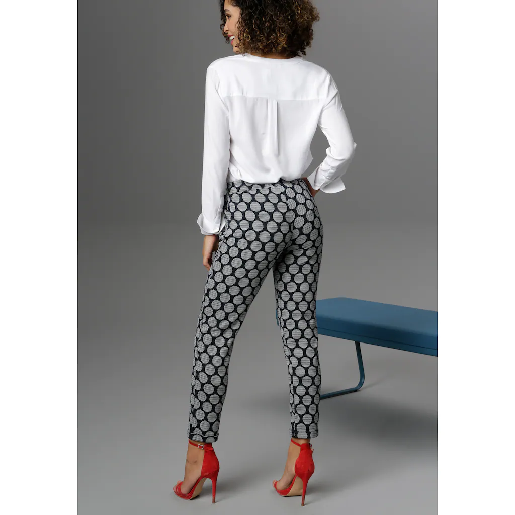 Aniston SELECTED Schlupfhose mit gestreiften Punkten Zeitlich begrenztes Angebot