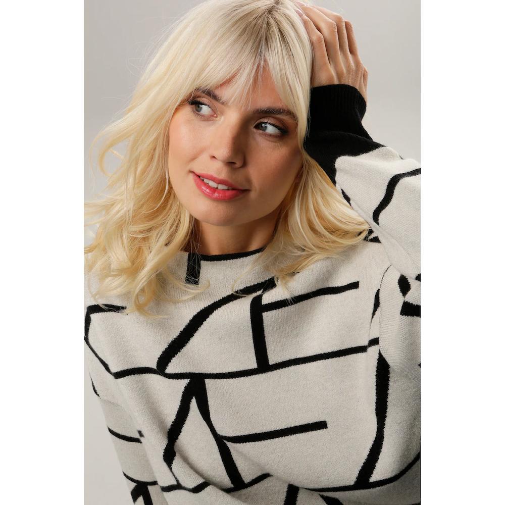 Aniston SELECTED Strickpullover mit elegantem Jacquard-Muster Exklusive Angebote