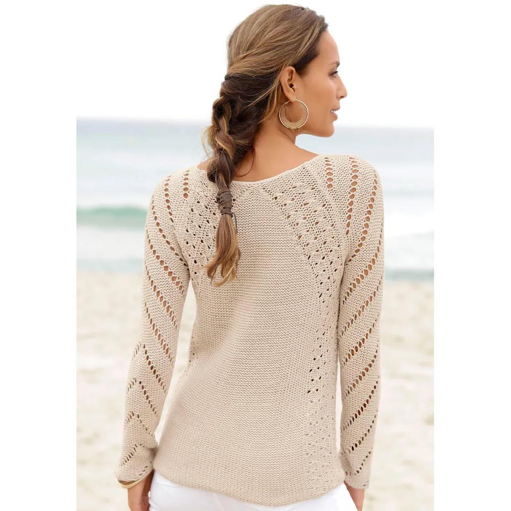 LASCANA Ajourpullover mit tollem Lochstrickmuster Strandpullover leicht transparent Bestseller