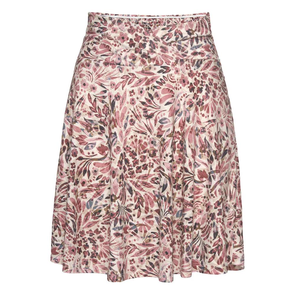 Vivance Jerseyrock mit Blumendruck Minirock Sommerrock Tägliche Deals