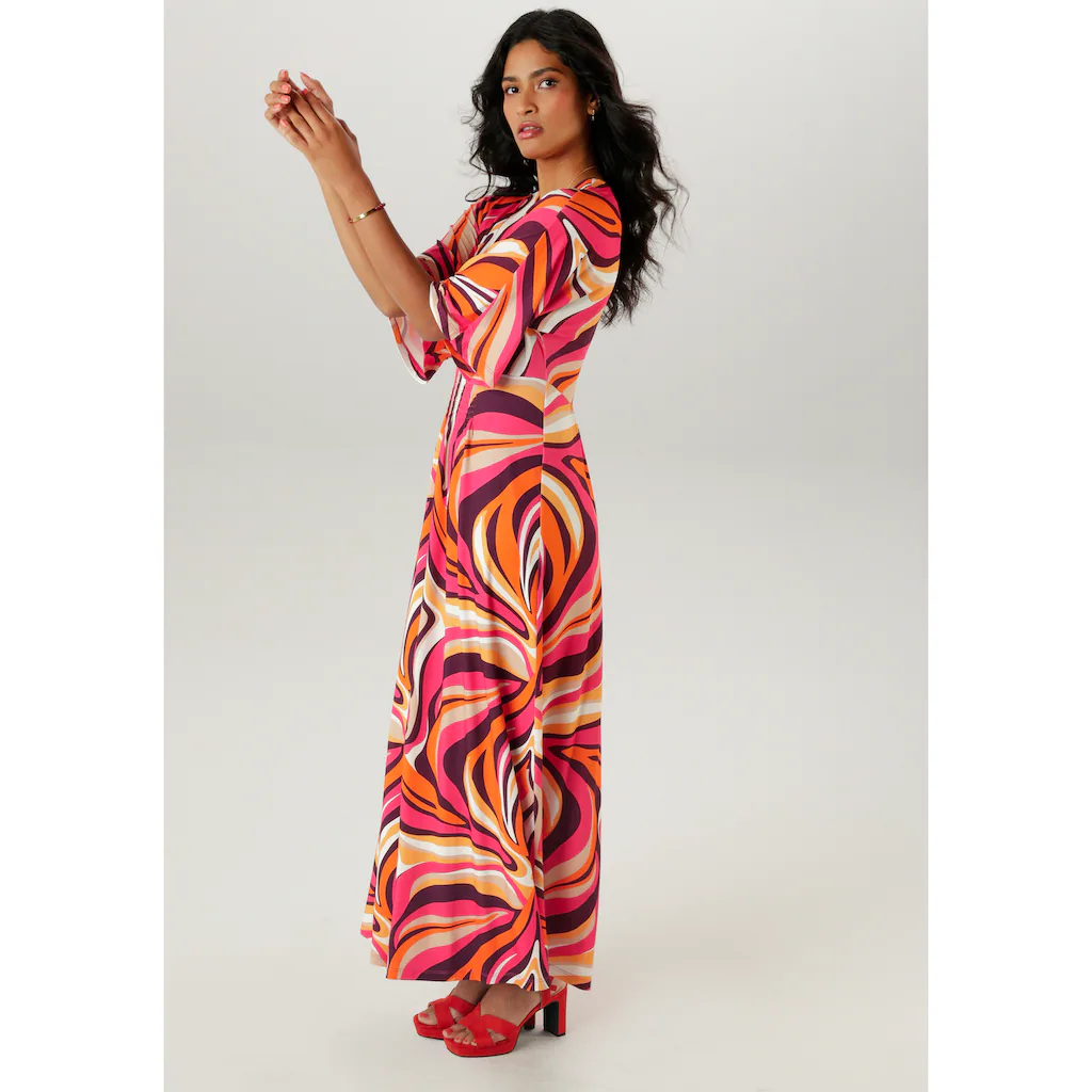 Aniston SELECTED Maxikleid mit weiten 3/4-langen Ärmeln - NEUE KOLLEKTION Sonderangebote